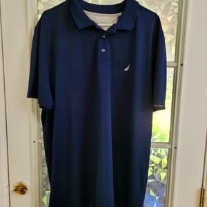 Nautica Polo Black Short Sleeves Shirt Tech Pique